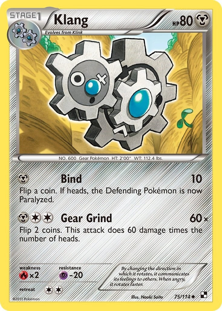 Image for Klang (75/114) (Black and White) - Pokemon