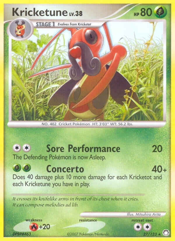 Image for Kricketune (27/123) (Mysterious Treasures) - Pokemon