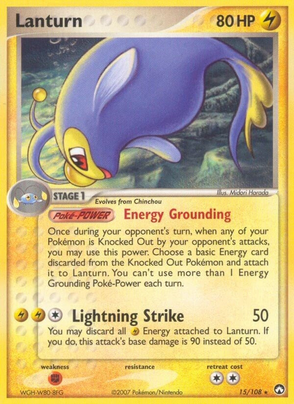 Image for Lanturn (15/108) (Power Keepers) - Pokemon