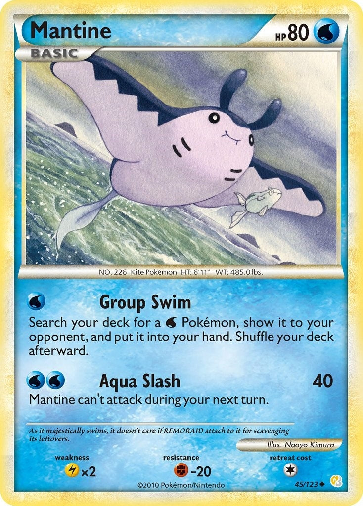 Image for Mantine (45/123) (HeartGold SoulSilver) - Pokemon