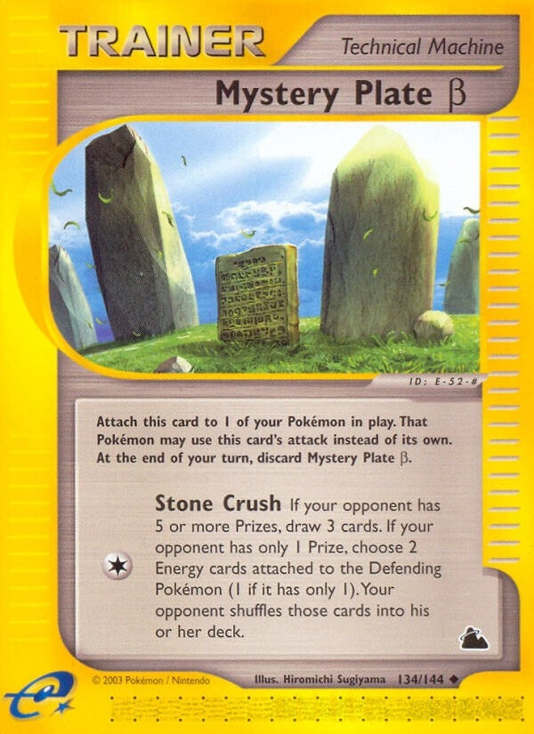Image for Mystery Plate Beta (134/144) (Skyridge) - Pokemon