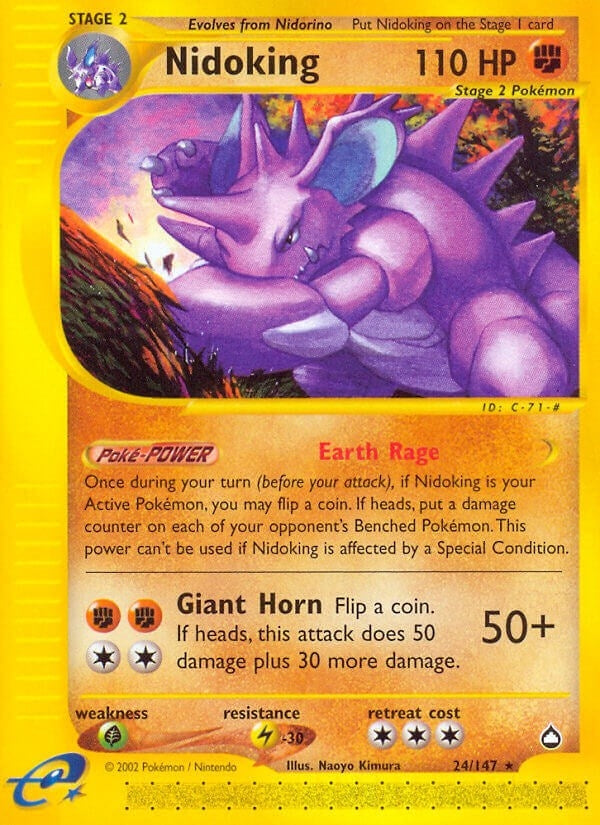 Image for Nidoking (24) (024/147) (Aquapolis) - Pokemon