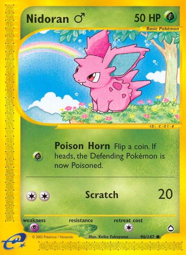 Image for Nidoran M (096/147) (Aquapolis) - Pokemon
