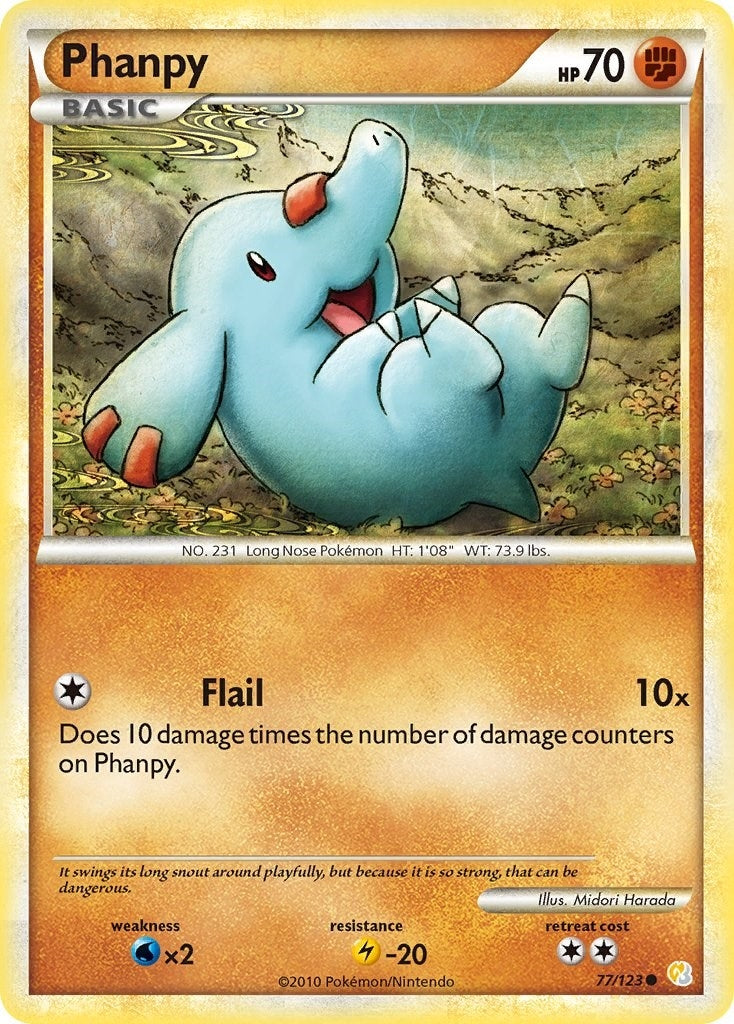 Image for Phanpy (77/123) (HeartGold SoulSilver) - Pokemon