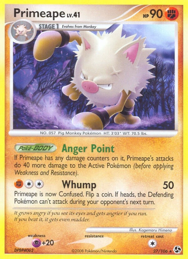 Image for Primeape (27/106) (Great Encounters) - Pokemon