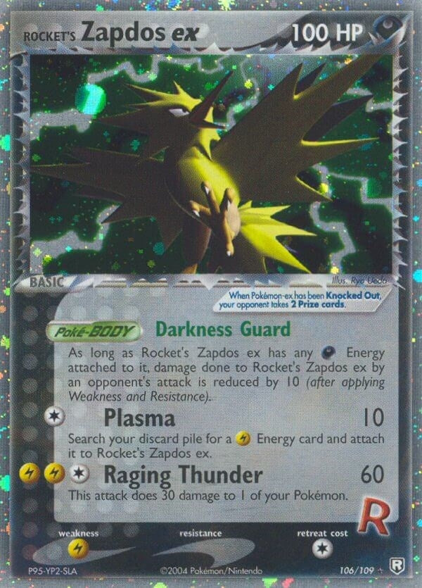 Image for Rocket's Zapdos ex (106/109) (Team Rocket Returns) - Pokemon