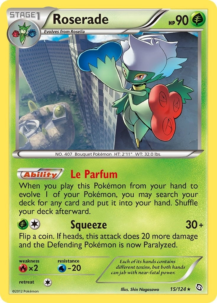 Image for Roserade (15) (15/124) (Dragons Exalted) - Pokemon