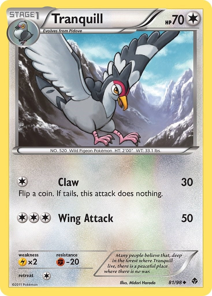 Image for Tranquill (81/98) (Emerging Powers) - Pokemon