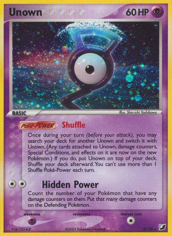 Image for Unown (G) (G/28) (Unseen Forces) - Pokemon