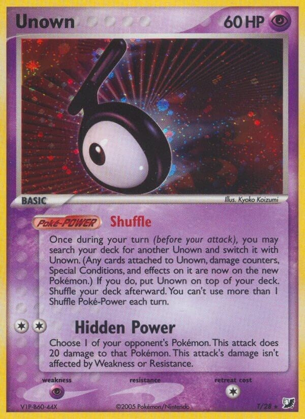 Image for Unown (T) (T/28) (Unseen Forces) - Pokemon