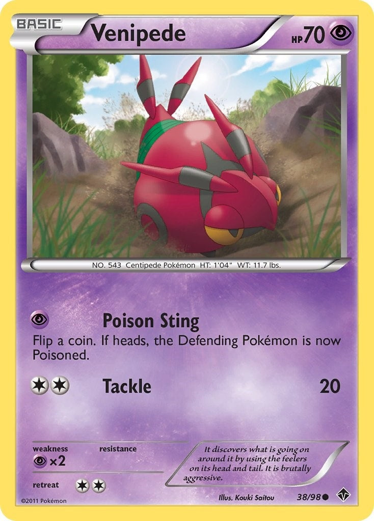 Image for Venipede (38/98) (Emerging Powers) - Pokemon