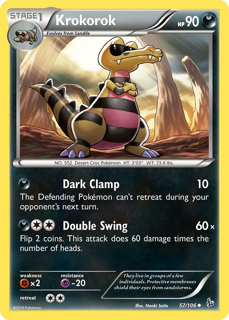 Image for Krokorok (57/106) (XY - Flashfire) - Pokemon