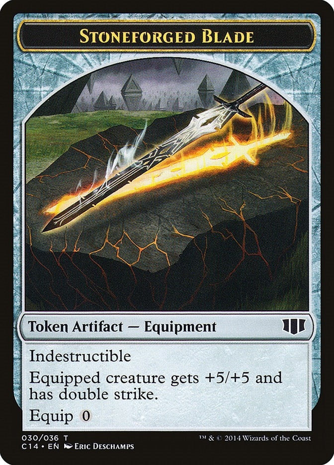 Stoneforged Blade // Germ Double-Sided Token (30 // 14) (Commander 2014)