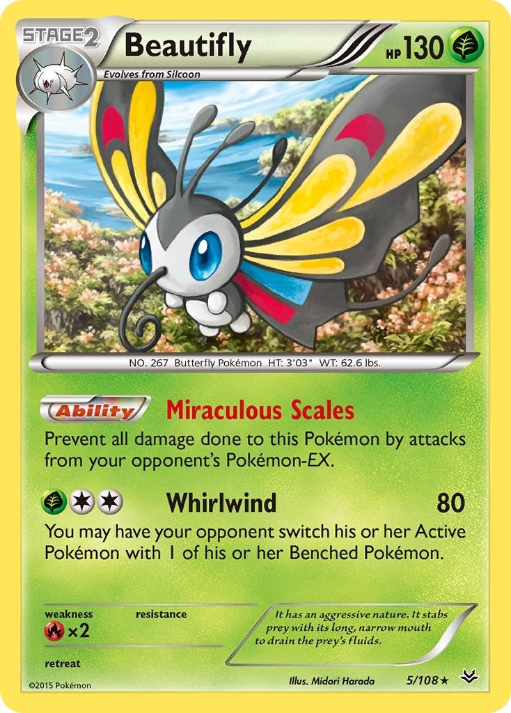 Image for Beautifly (5/108) (XY - Roaring Skies) - Pokemon