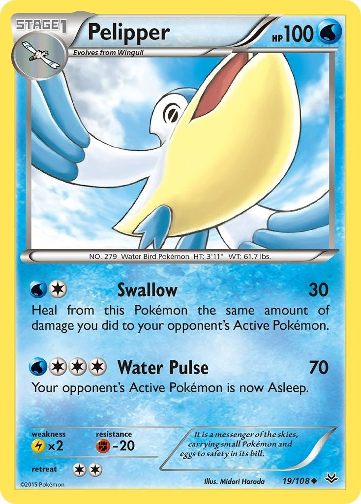 Image for Pelipper (19/108) (XY - Roaring Skies) - Pokemon