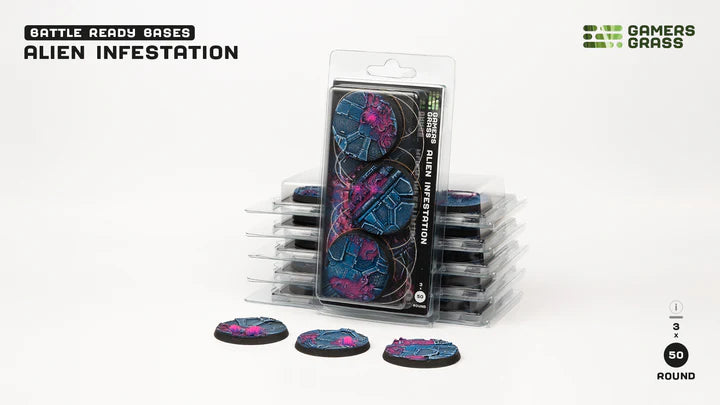 GamersGrass - Bases - Alien Infestation 50mm - Round