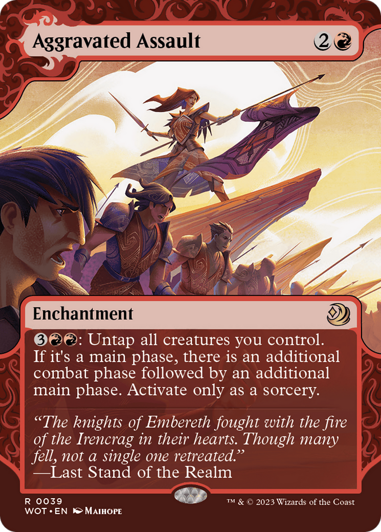 Aggravated Assault (39) (Wilds of Eldraine: Enchanting Tales)