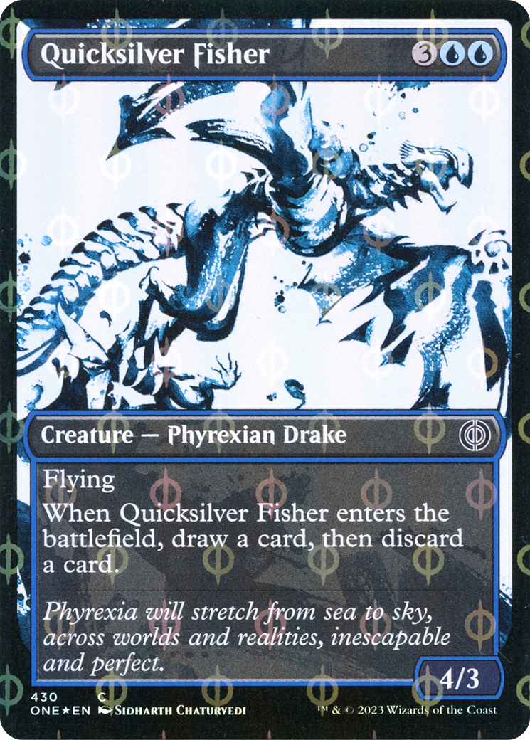 Quicksilver Fisher (ONE-430) - Phyrexia: All Will Be One: (Showcase) Foil