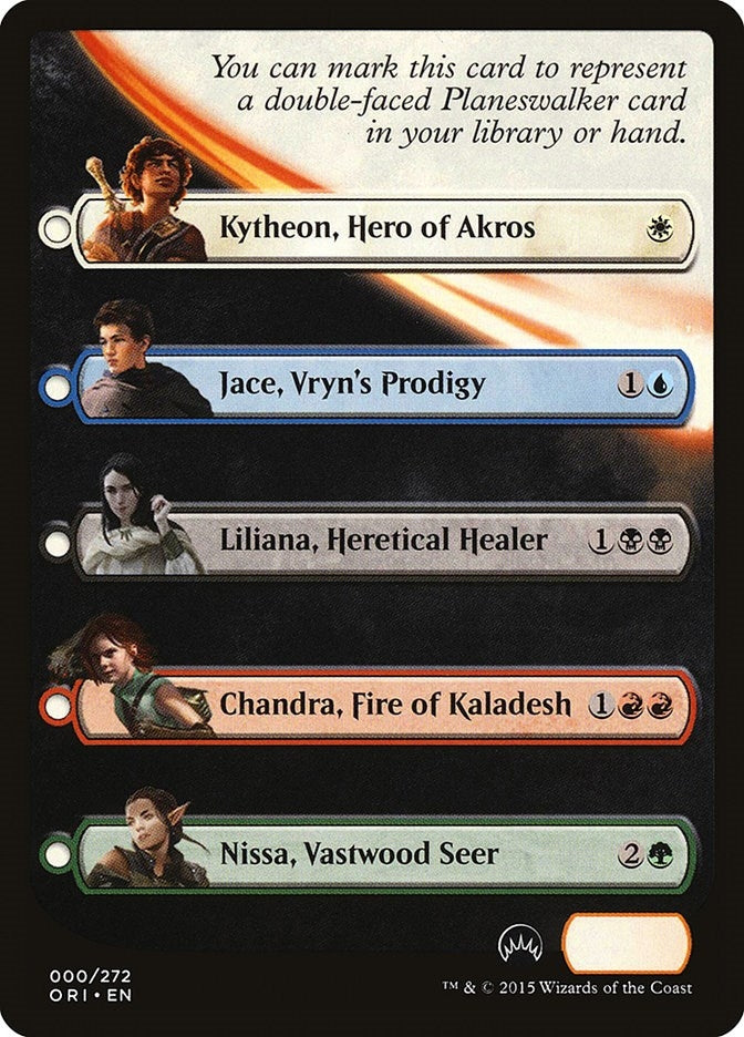 Checklist Card - Magic Origins (Planeswalker) (0) (Magic Origins)