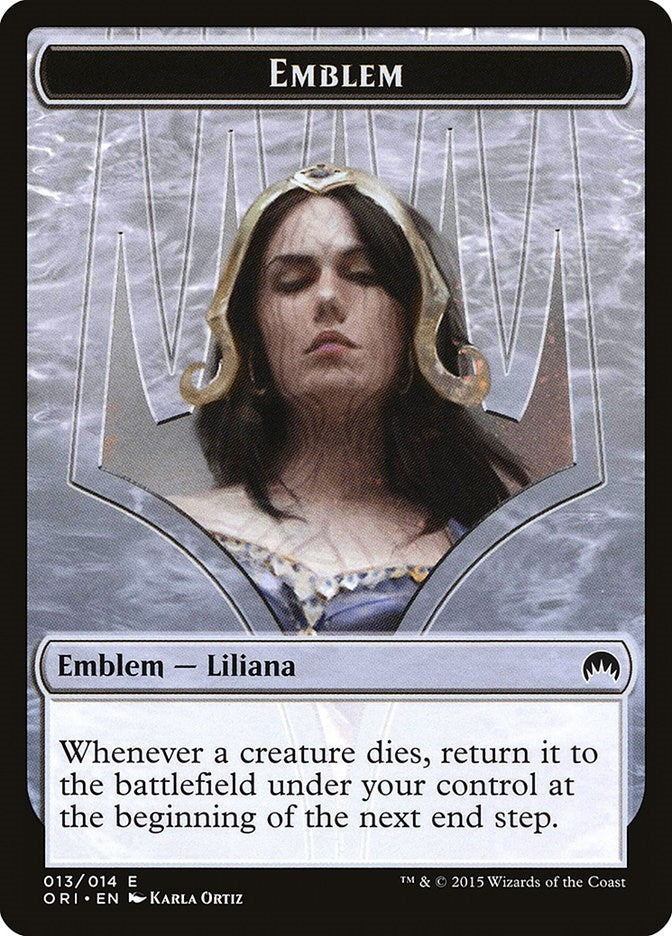 Emblem - Liliana, Defiant Necromancer (13) (Magic Origins)