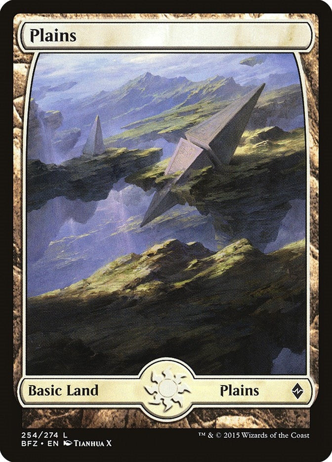 Plains (254) - Full Art (254) (Battle for Zendikar)