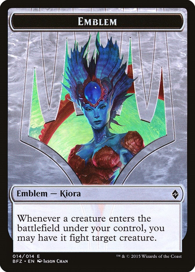 Emblem - Kiora, Master of the Depths (14) (Battle for Zendikar)