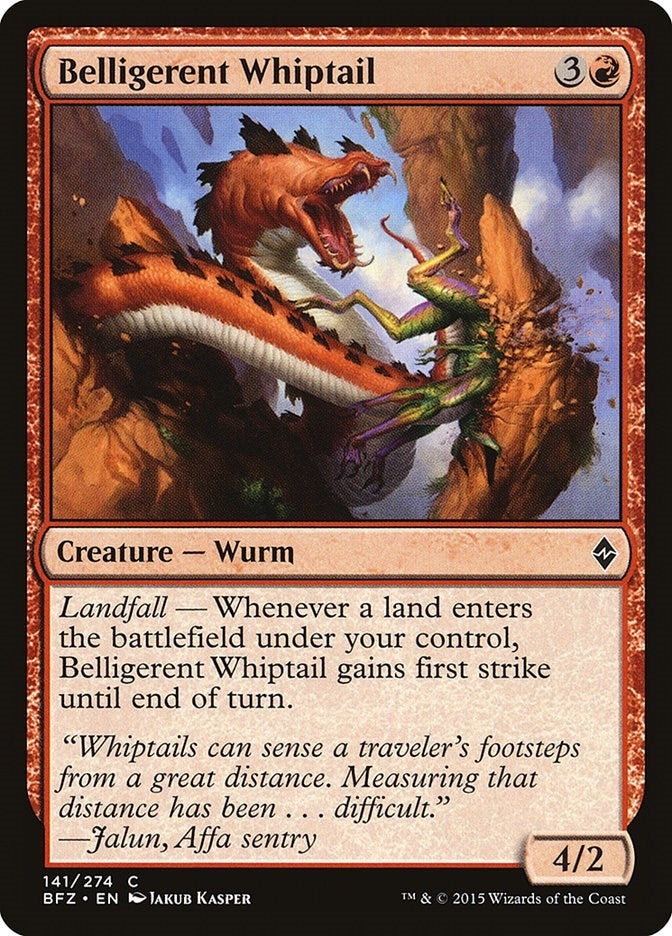 Belligerent Whiptail (141) (Battle for Zendikar)