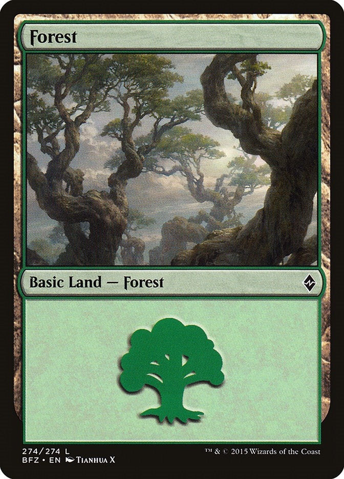 Forest (274) (274) (Battle for Zendikar)