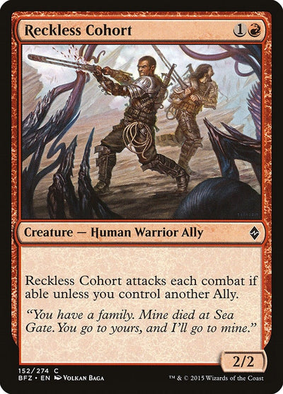 Reckless Cohort (152) (Battle for Zendikar)