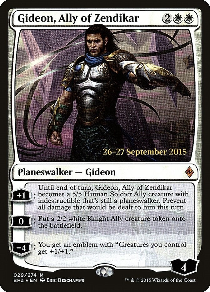 Gideon, Ally of Zendikar (29) (Prerelease Cards)