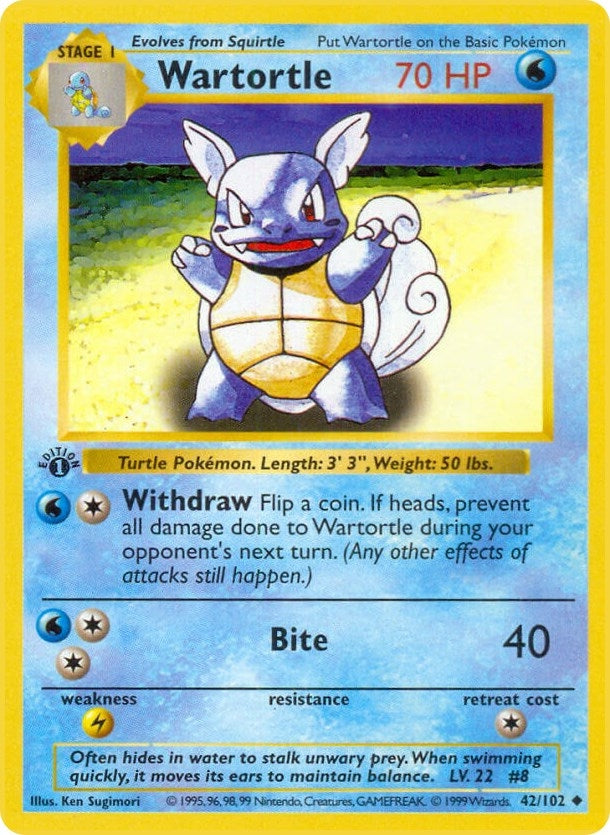 Wartortle (042/102) (Base Set (Shadowless))