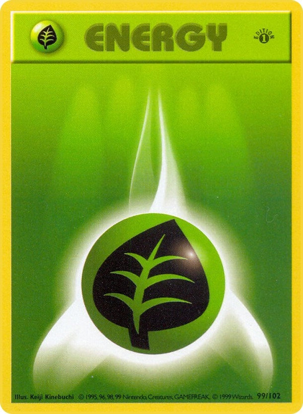 Image for Grass Energy (099/102) (Base Set (Shadowless)) - Pokemon