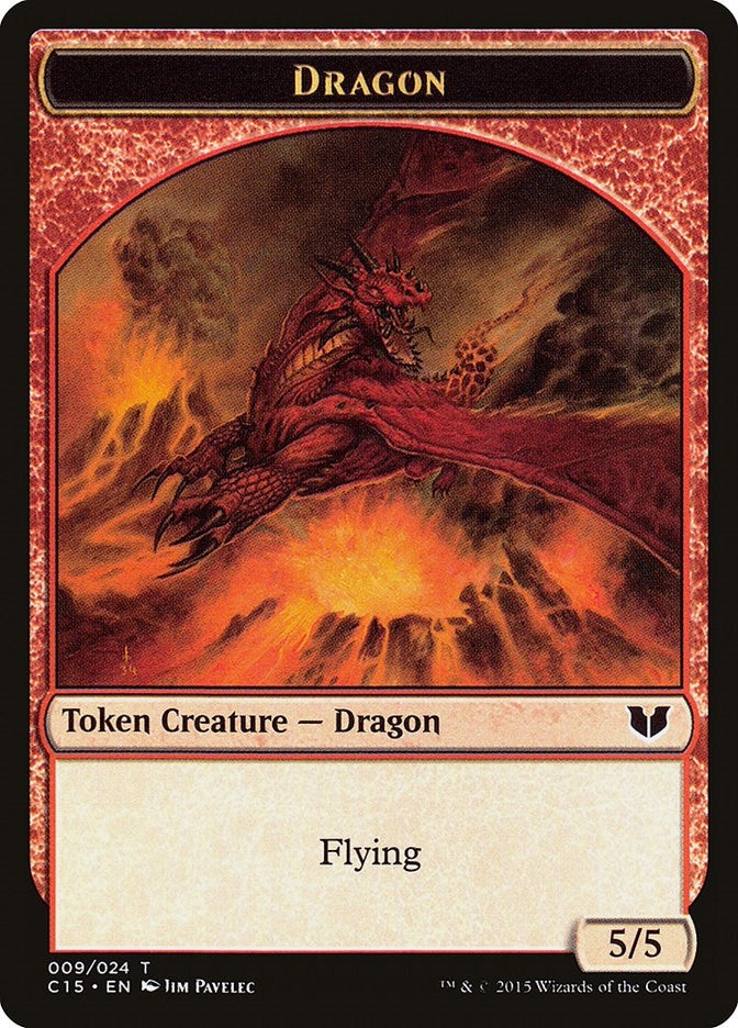 Dragon // Dragon Double-Sided Token (9 // 9) (Commander 2015)