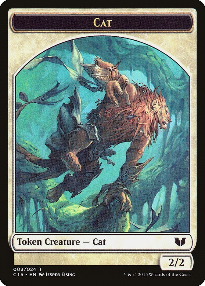 Cat // Zombie Double-Sided Token (3 // 8) (Commander 2015)