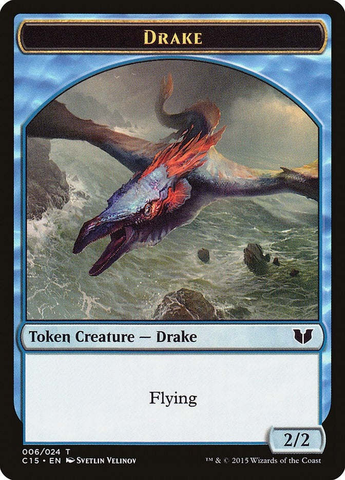 Drake // Elemental (020) Double-Sided Token (6 // 20) (Commander 2015)
