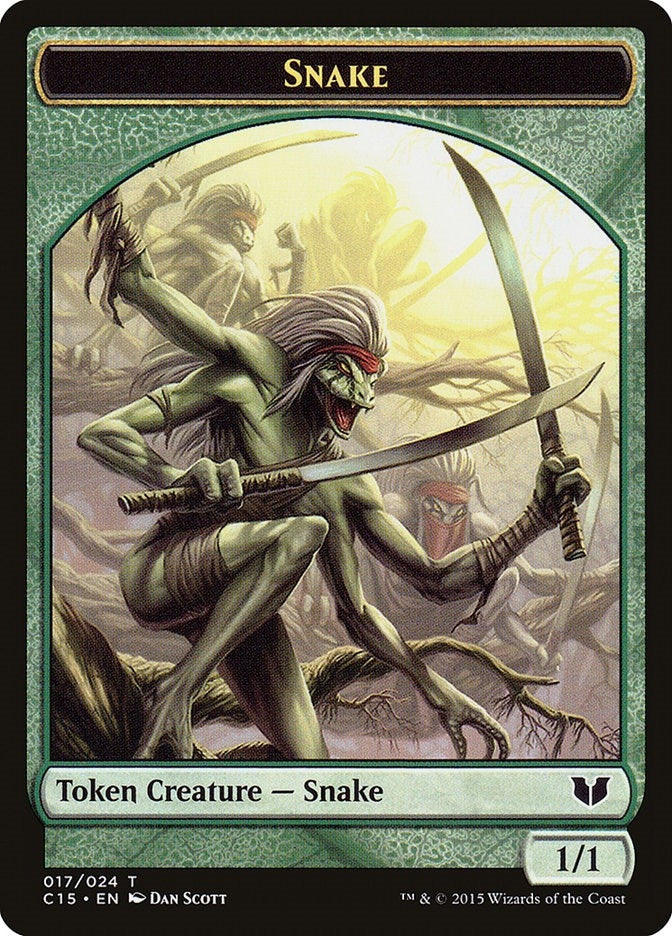 Snake (017) // Saproling Double-Sided Token (17 // 16) (Commander 2015)