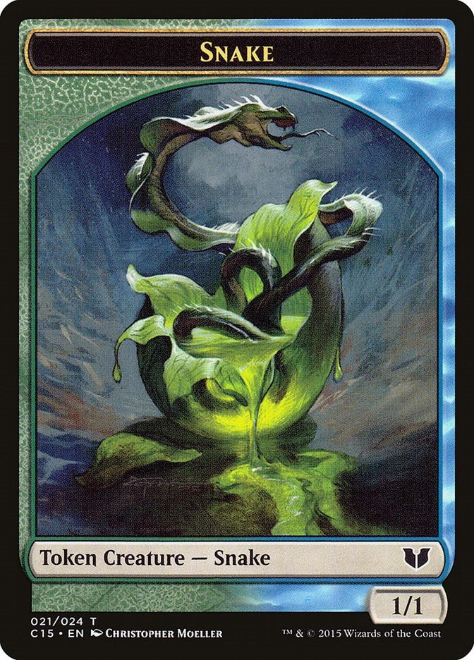 Snake (021) // Saproling Double-Sided Token (21 // 16) (Commander 2015)