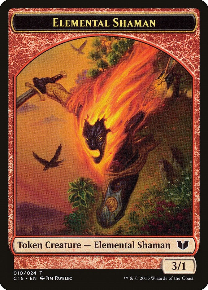 Elemental Shaman // Shapeshifter Double-Sided Token (10 // 1) (Commander 2015)