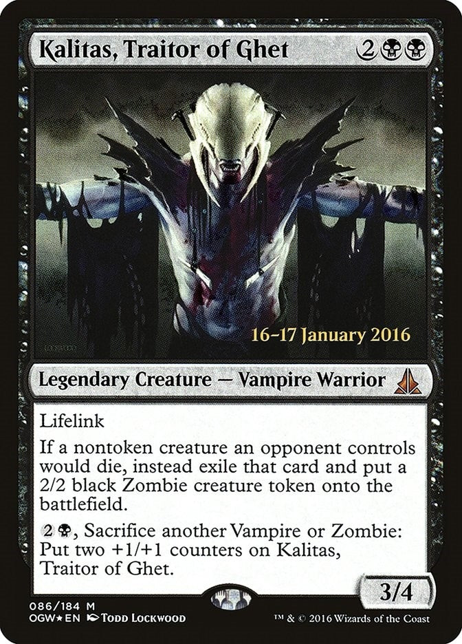 Kalitas, Traitor of Ghet (86) (Prerelease Cards)