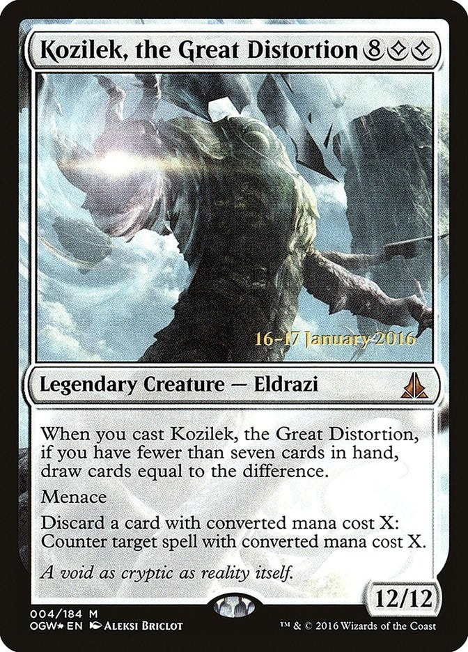 Kozilek, the Great Distortion (4) (Prerelease Cards)