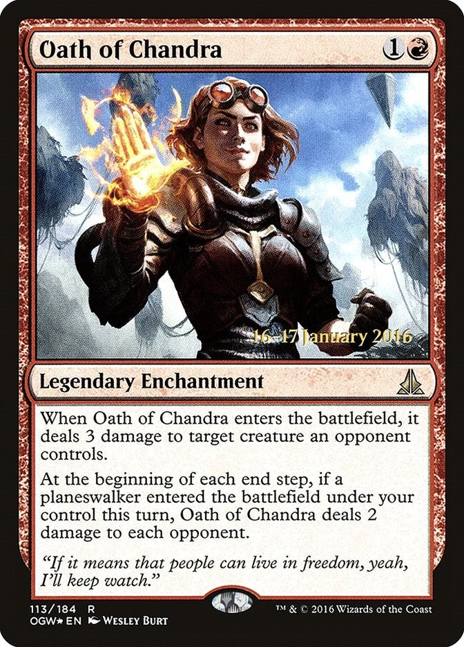 Oath of Chandra (113) (Prerelease Cards)