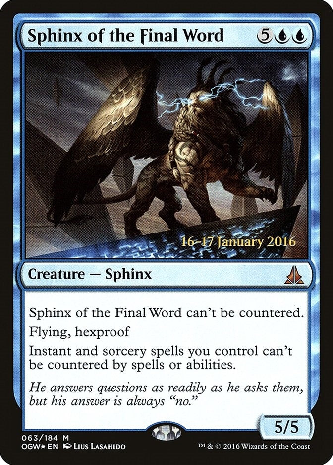 Sphinx of the Final Word (63) (Prerelease Cards)