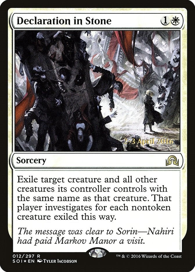 Declaration in Stone (12) (Prerelease Cards)