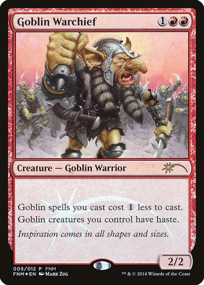 Goblin Warchief (2016) (5) (FNM Promos)