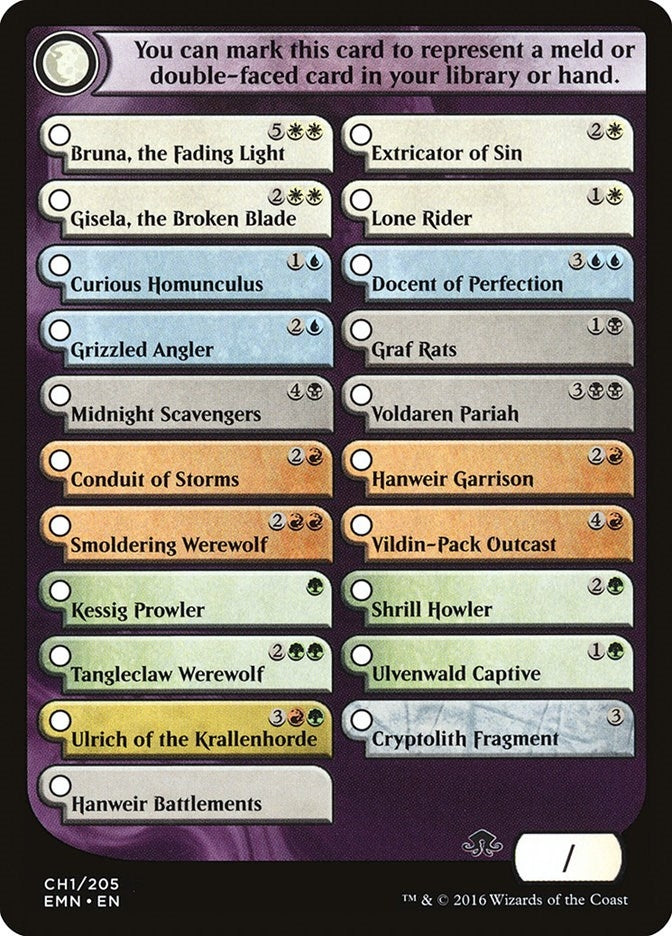 Checklist Card - Eldritch Moon (1) (Eldritch Moon)