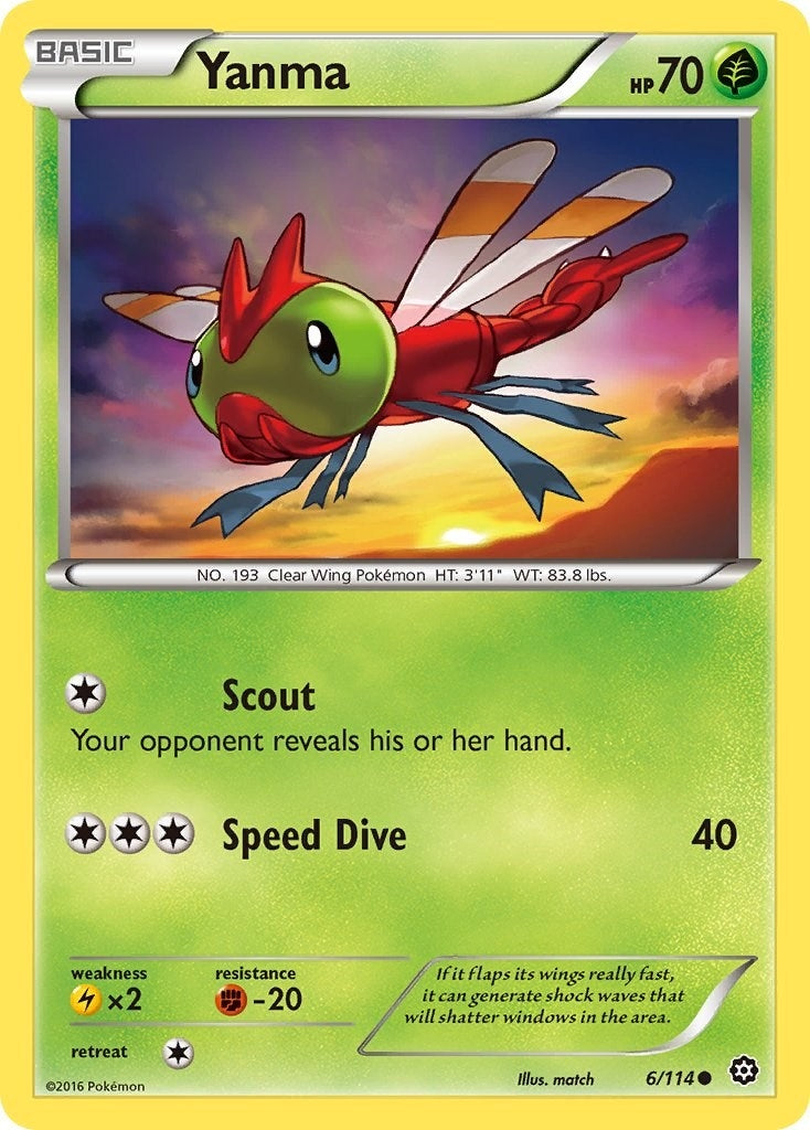Image for Yanma (6/114) (XY - Steam Siege) - Pokemon