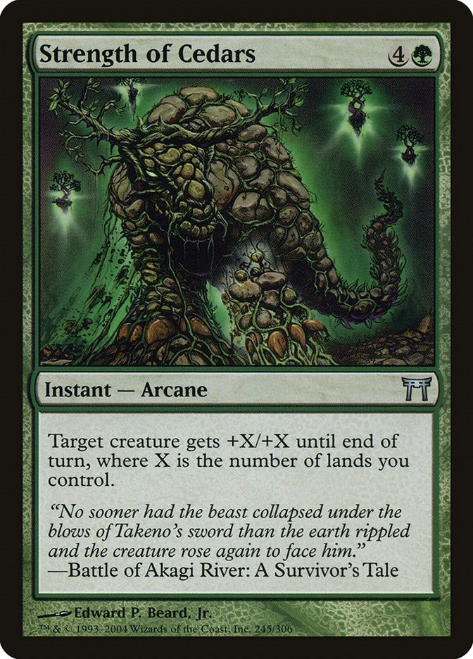 Image for Strength of Cedars (245) (Champions of Kamigawa) - Magic: The Gathering
