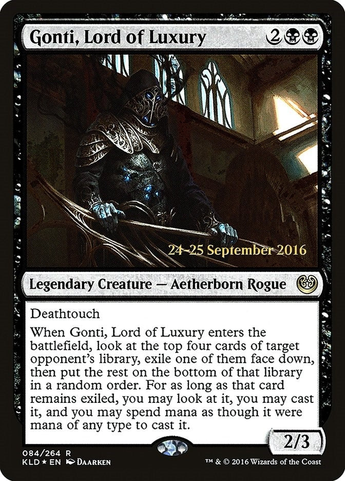 Gonti, Lord of Luxury (84) (Prerelease Cards)