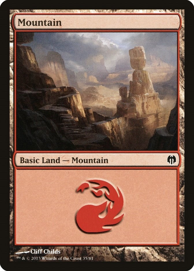Mountain (35) (35) (Duel Decks: Heroes vs. Monsters)
