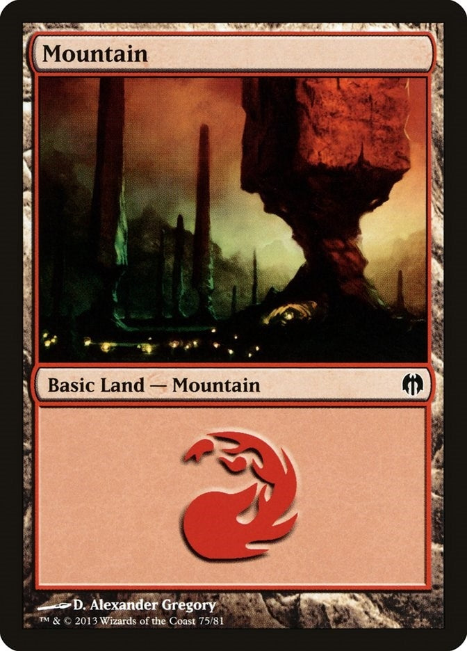 Mountain (75) (75) (Duel Decks: Heroes vs. Monsters)